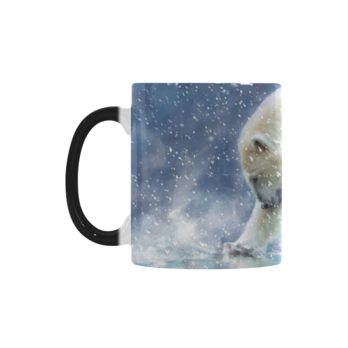 A polar bear at the water Custom Morphing Mug