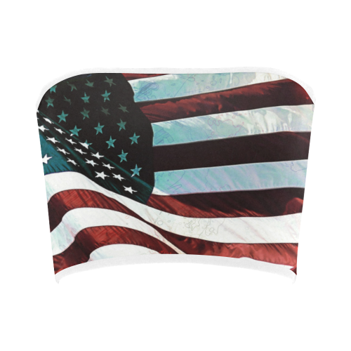 A abstract waving usa flag Bandeau Top