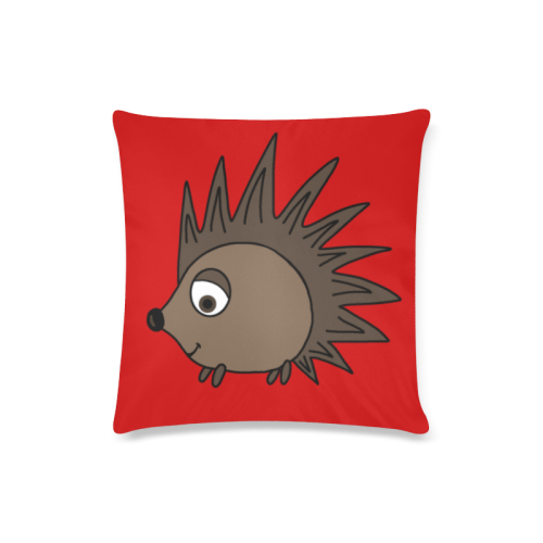 Cute Cartoon Hedgehog Custom Zippered Pillow Case 16"x16"(Twin Sides)