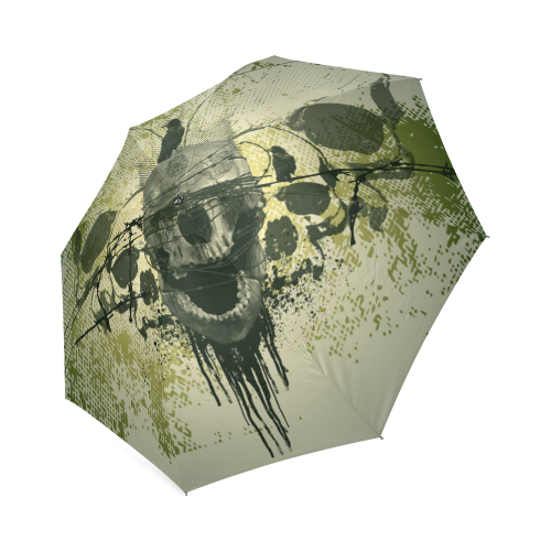 Skull with crow Foldable Umbrella (Model U01)