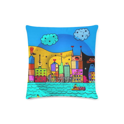 Nashville by Nico Bielow Custom Zippered Pillow Case 16"x16"(Twin Sides)