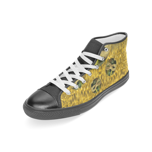 masquerade Women's Classic High Top Canvas Shoes (Model 017)