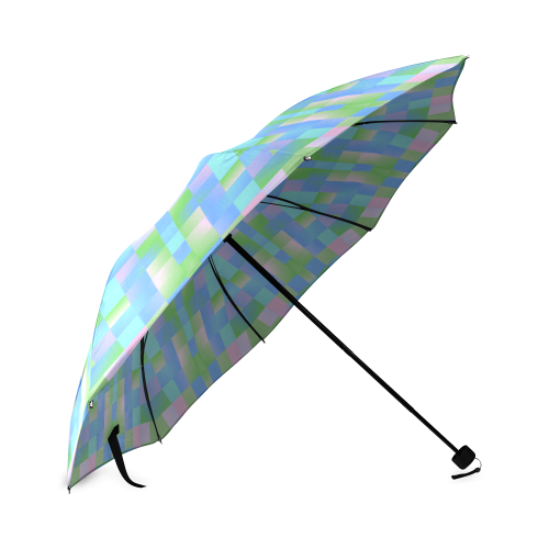 Pretty Pastel Pixel Mosaic Foldable Umbrella (Model U01)