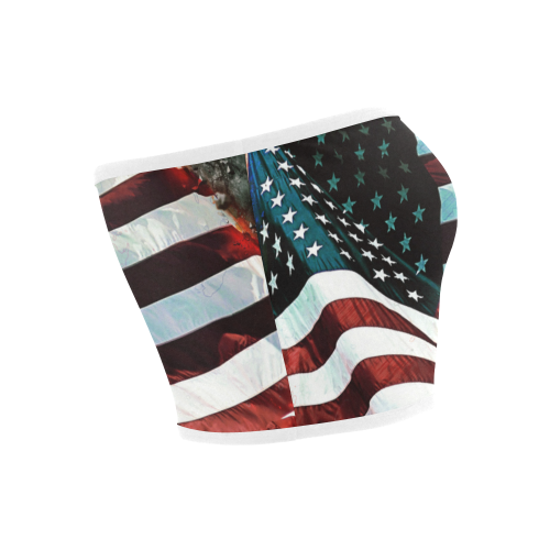 A abstract waving usa flag Bandeau Top