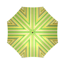 Yellow and Green Crystalized Lines Foldable Umbrella (Model U01)