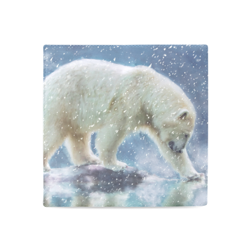 A polar bear at the water Women's Leather Wallet (Model 1611)