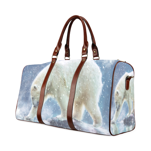 A polar bear at the water Waterproof Travel Bag/Large (Model 1639)