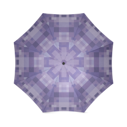 Purple Color Blocks Foldable Umbrella (Model U01)