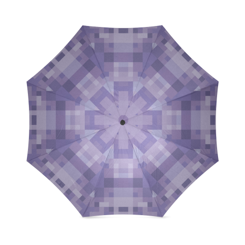 Purple Color Blocks Foldable Umbrella (Model U01)