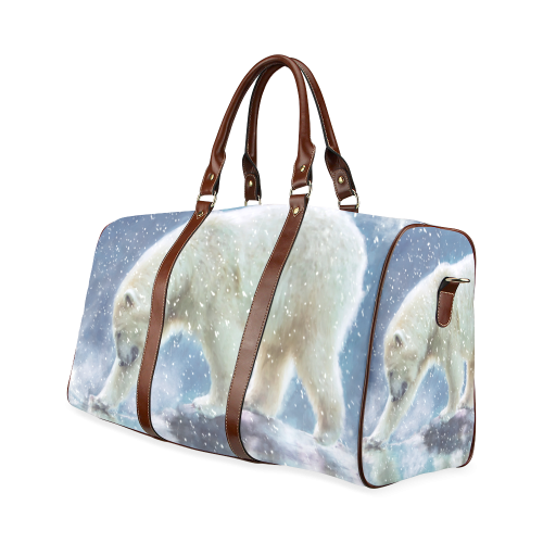 A polar bear at the water Waterproof Travel Bag/Large (Model 1639)