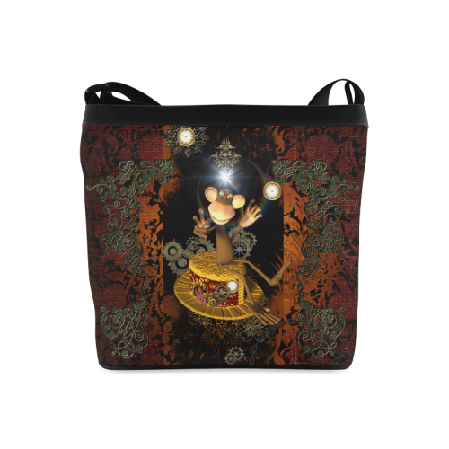Steampunk, funny owl Crossbody Bags (Model 1613)