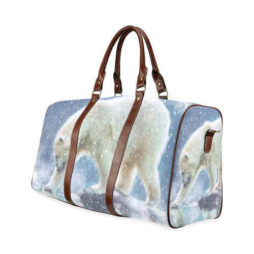 A polar bear at the water Waterproof Travel Bag/Small (Model 1639)