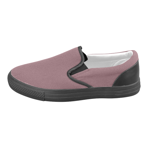 Crushed Berry Men's Unusual Slip-on Canvas Shoes (Model 019)