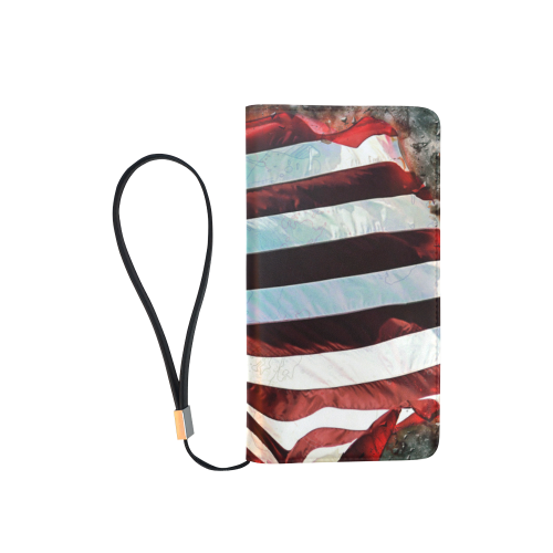 A abstract waving usa flag Men's Clutch Purse （Model 1638）