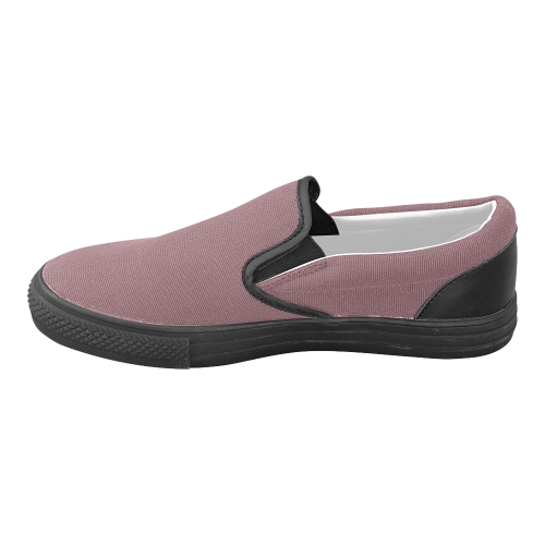 Crushed Berry Men's Unusual Slip-on Canvas Shoes (Model 019)