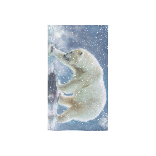 A polar bear at the water Custom Towel 16"x28"