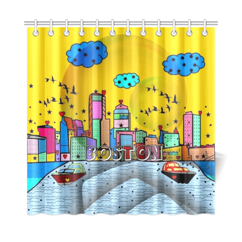 Boston by Nico Bielow Shower Curtain 72"x72"