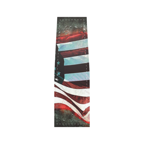 A abstract waving usa flag Saddle Bag/Small (Model 1649) Full Customization