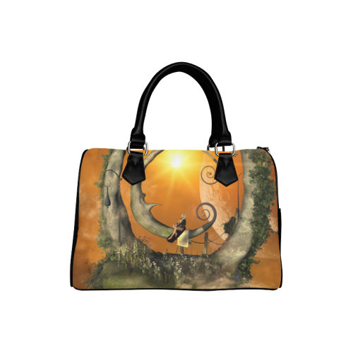 The moon Boston Handbag (Model 1621)