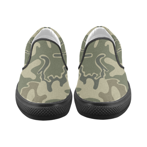 1948 Retro Camouflage Men's Unusual Slip-on Canvas Shoes (Model 019)