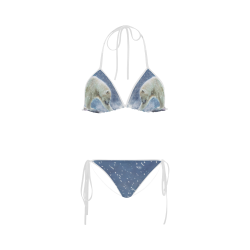 A polar bear at the water Custom Bikini Swimsuit