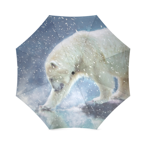 A polar bear at the water Foldable Umbrella (Model U01)