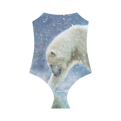 A polar bear at the water Strap Swimsuit ( Model S05)