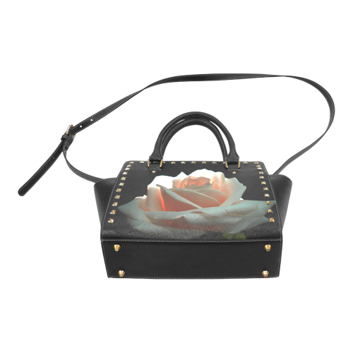 A Beautiful Rose Rivet Shoulder Handbag (Model 1645)