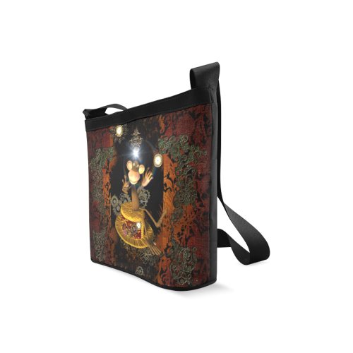 Steampunk, funny owl Crossbody Bags (Model 1613)