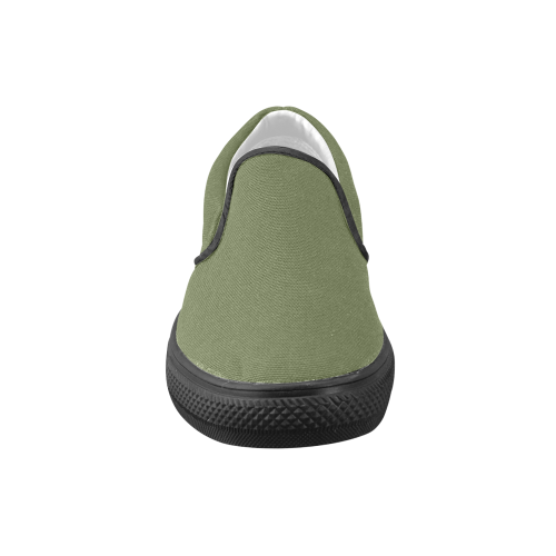 Cedar Green Men's Unusual Slip-on Canvas Shoes (Model 019)