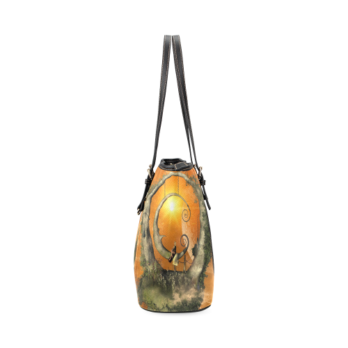 The moon Leather Tote Bag/Large (Model 1640)