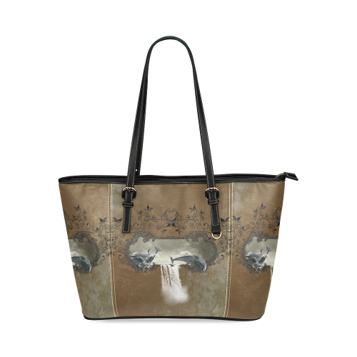 Dolphin Leather Tote Bag/Large (Model 1640)