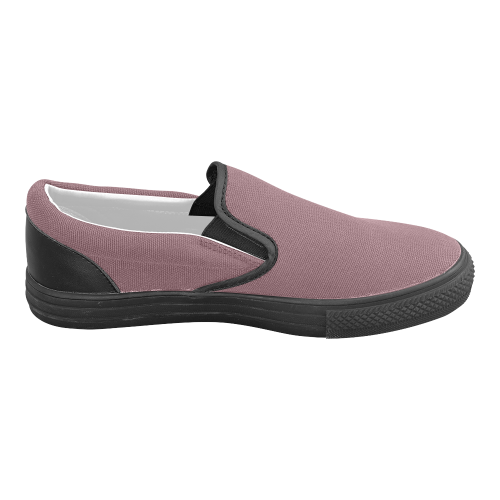 Crushed Berry Men's Unusual Slip-on Canvas Shoes (Model 019)