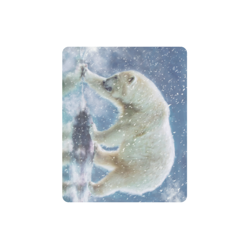 A polar bear at the water Rectangle Mousepad