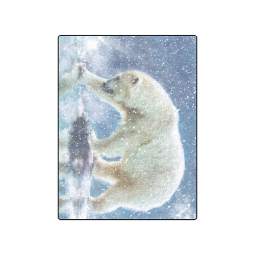 A polar bear at the water Blanket 50"x60"