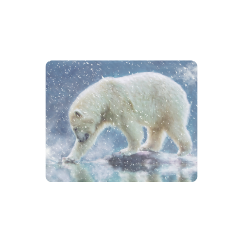 A polar bear at the water Rectangle Mousepad
