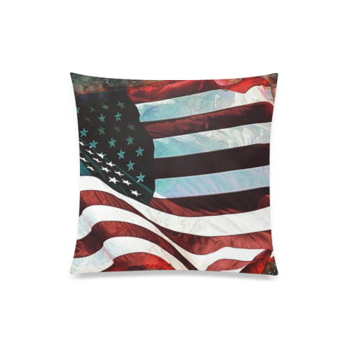 A abstract waving usa flag Custom Zippered Pillow Case 20"x20"(One Side)