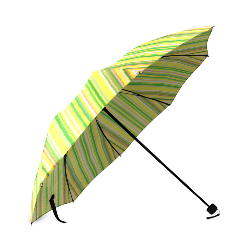 Yellow and Green Crystalized Lines Foldable Umbrella (Model U01)