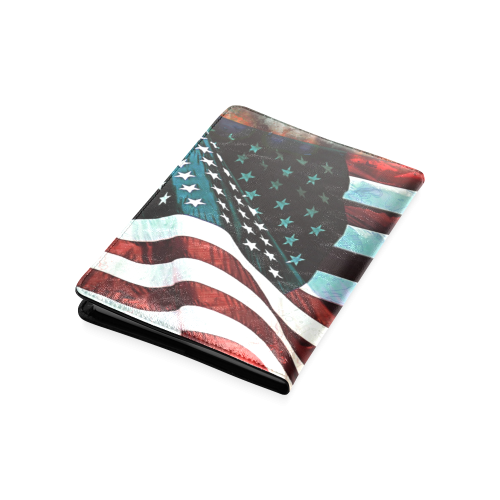 A abstract waving usa flag Custom NoteBook A5