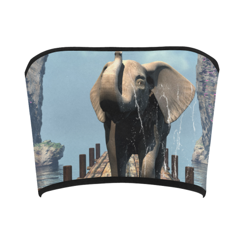 Elephant on a jetty Bandeau Top