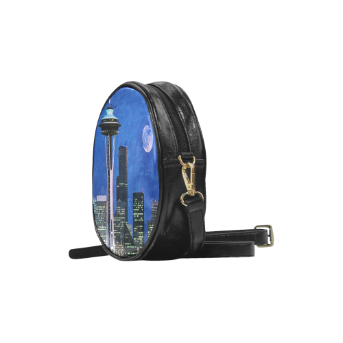 Seattle Space Needle Watercolor Round Sling Bag (Model 1647)