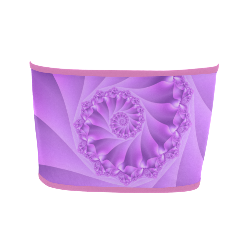 Purple Spiral Fractal Bandeau Top