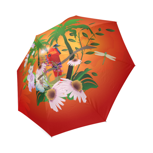 Tropical design Foldable Umbrella (Model U01)