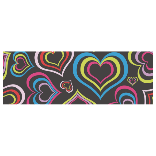 Multicolored Hearts on Black Classic Insulated Mug(10.3OZ)