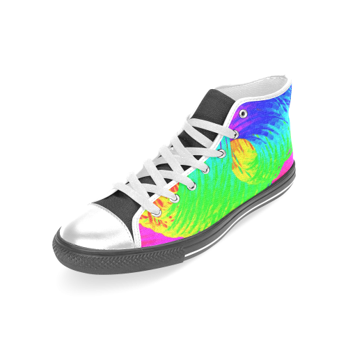 neon fun 3 Women's Classic High Top Canvas Shoes (Model 017)