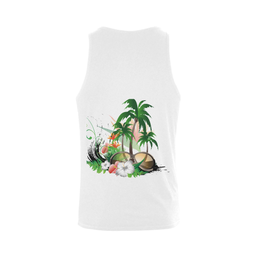 Summertime Plus-size Men's Shoulder-Free Tank Top (Model T33)