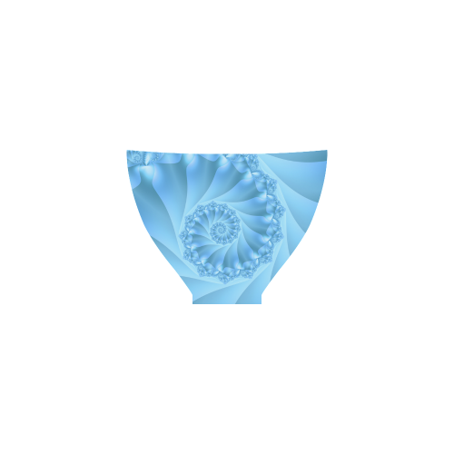 Blue Spiral Fractal Custom Bikini Swimsuit