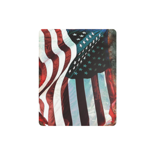 A abstract waving usa flag Rectangle Mousepad