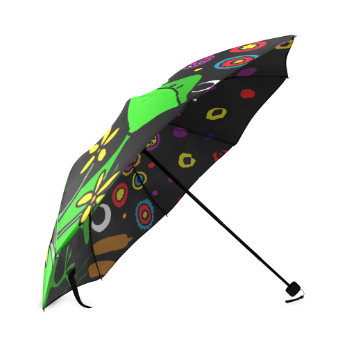 Cute Funny Tree Frogs Abstract Art Foldable Umbrella (Model U01)