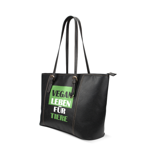 VEGAN LEBEN Leather Tote Bag/Small (Model 1640)